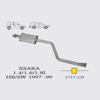 XSARA 1.4-1.6-1.8i Hatchback-Suv Egzoz Orta Borusu